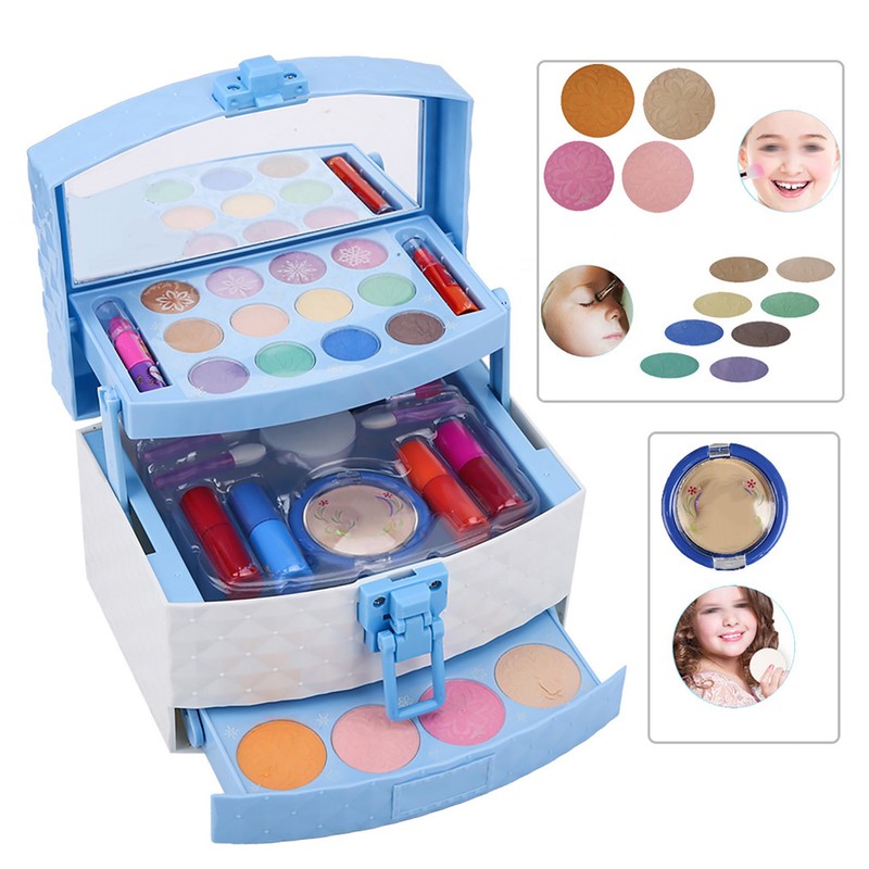 Children Makeup Box Girls Predend Play Cosmetics Set