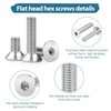 Leryati DIN 7991 A2 V2A Countersunk Screws M5 x 16