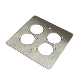 AllMetalParts 4 Way XLR Single Gang Face Plate Brushed Stainless [PC]