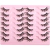QUNETY Half Lashes False Half Eyelashes Cateye Wispy Lash Natural