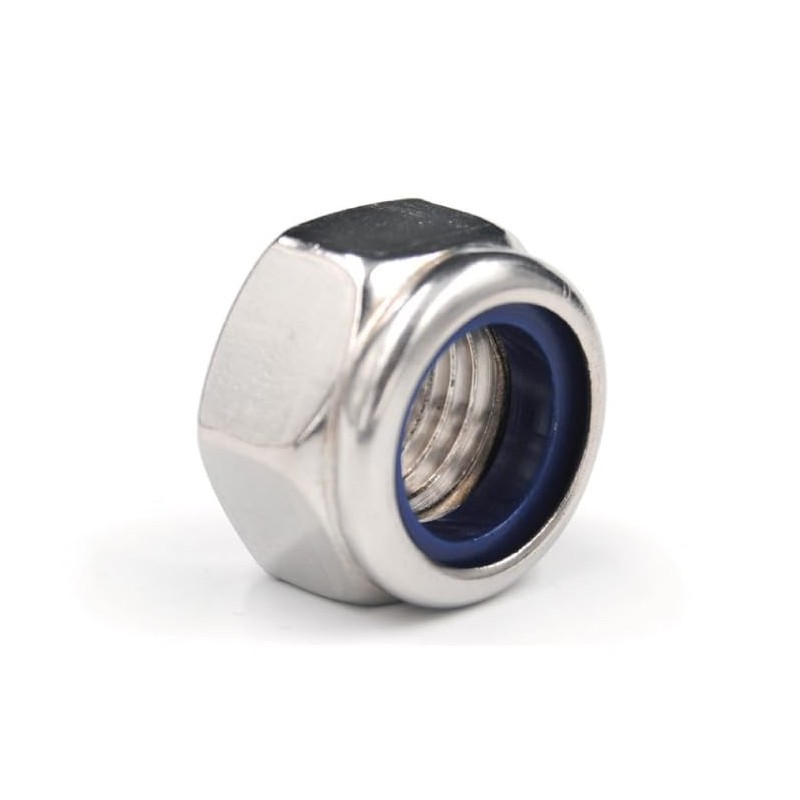 Yesmin 12 PCS M6 Hex Nuts,Stainless Steel Lock Nuts,Nylon Insert