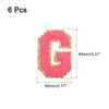 sourcing map 6pcs Glitters Chenille Letter Patches 8.4cm / 3.3"