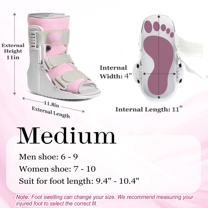 Jewlri Walking Boot for Broken Foot, Air Cam Walker Boot