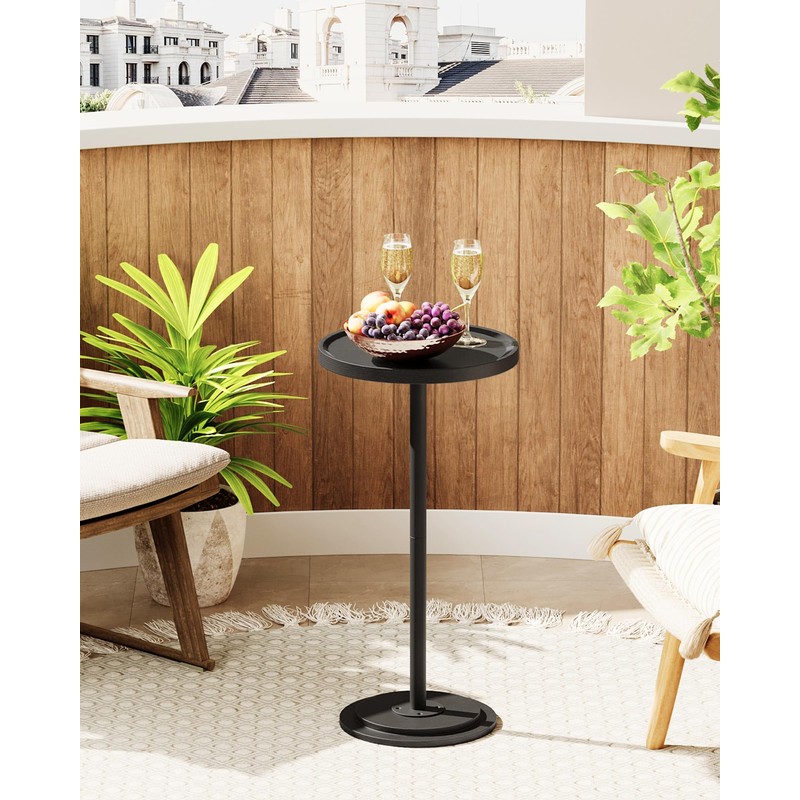 CHOEZON Small Round Side Table, Drink Table for Small Spaces,