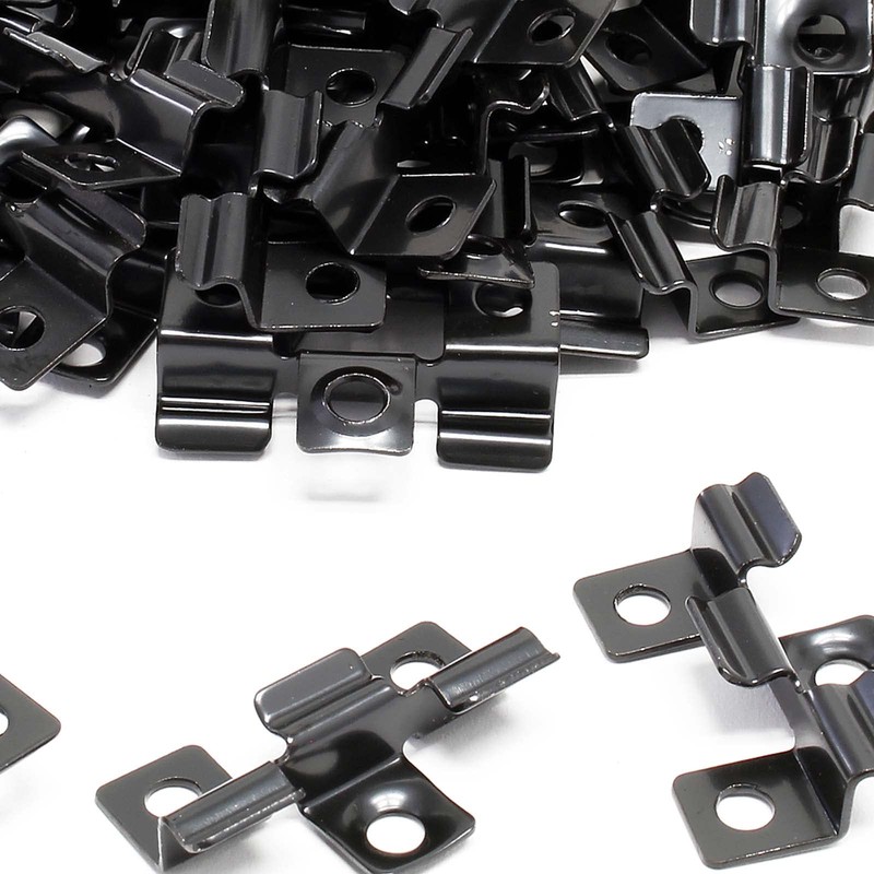 XPOtool Set of 50 Stainless Steel Clips 6 mm, Black,