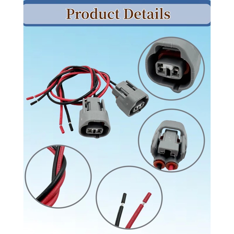 Side Marker Light Connector Harness Plug Pigtail Fit for Toyota