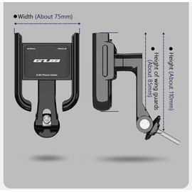 GUB G-92 Quick Take Place Bike Stem Fork Phone Mount 360 Rotatable Aluminum Stem Clamp Phone Holder for Bicycle Bike
