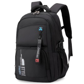 Tanou Schulrucksack Jungen Rucksack Teenager, 36L Lässiger Daypack Schultasche Großer für Jungs, Wasserdichter Schulranzen Schwarz Herren für Reisen Freizeit
