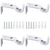 Adjustable Curtain Pole Holder, Pack of 4, Adjustable Wall Bracket,