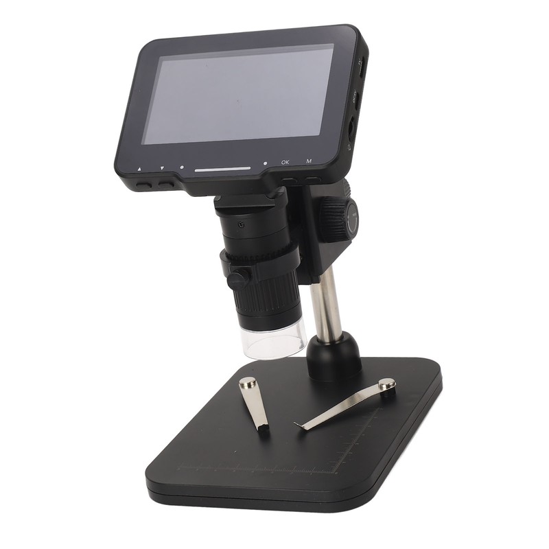 Digital Microscope 4.3in IPS Screen 1000X Inspection Microscope with LED