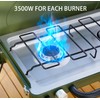 ONLYFIRE Portable Camping Stove 2-Burner, Propane Camp Stove with Foldable