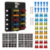 SELEAD 10-WAY Blade ATO/ATC/ATS Fuse Box Standard Circuit Fuse Holder