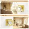 Brushed Gold Door Knob Privacy Crystal Glass Interior Lock, Satin