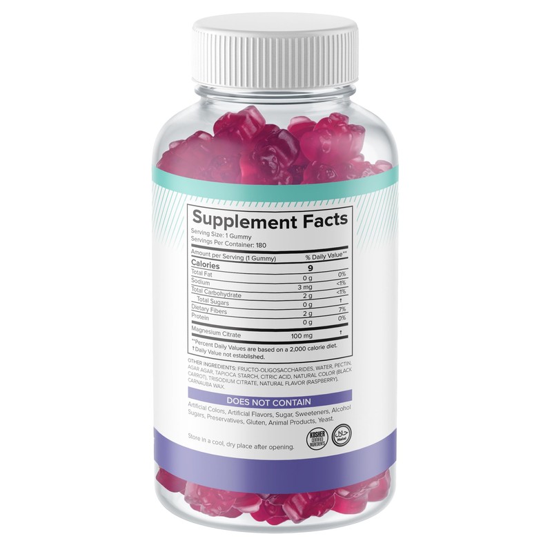 Natural BioScience Magnesium Citrate Gummies | 180 Magnesium Supplements -