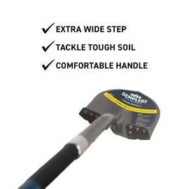 Gemplers Commercial Grade Round Point Shovel with Extended Socket (Fiberglass Handle, Measures 58" L Overall)