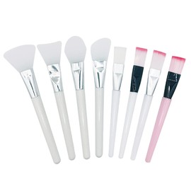 CLVPAI 8 Piece Face Mask Brush Make Up Brush Set, Face Applicator Brush, Cosmetic Tools with Plastic Handle, for Face Masks, Eye Masks (8 Styles)