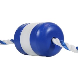 Pool Safety Rope and Float Kit - 18 Feet - 1/2 Inch Blue and White Rope with 3 x 5 Inch Handi-Lock Floats