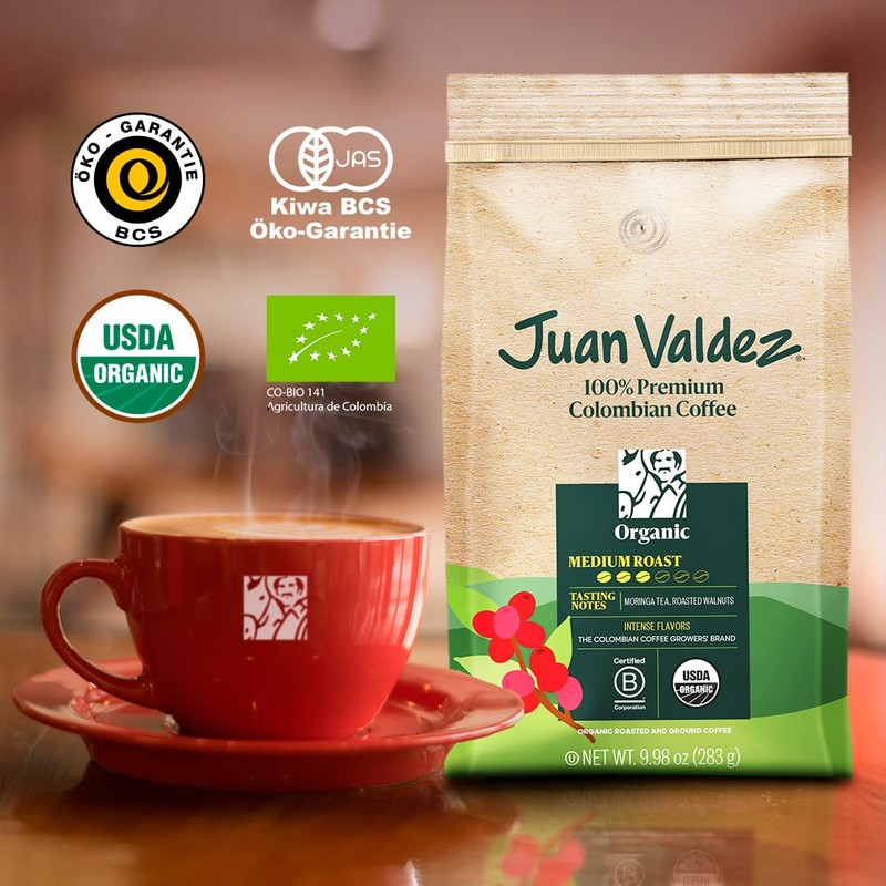 Juan Valdez Organic Ground Coffee, Balanced Roast 10 OZ -