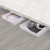 YOOUSOO 2 Pack Under Desk Storage Drawer Organizer, Hidden Slide