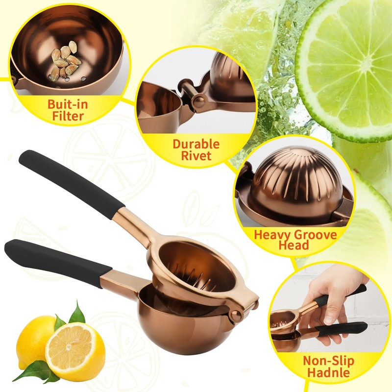 SHIKORI Lemon Squeezer, Large Heavy Duty Handhelp Juicer for Lemon,