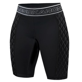 Londkaron Youth Girls Padded Softball Sliding Shorts, Elite Compression Slider Shorts (Black, Medium)