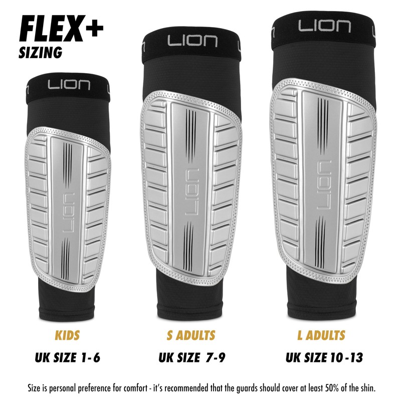 Football Sleeve Style Shin Pads/Guards - Flexible Comfort & Protection
