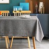 MikiUp Faux Linen Tablecloth - Slubby Textured Weaves Table Cloth