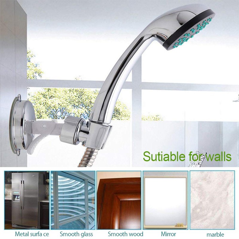 Shower Head, Adjustable Rotatable Bathroom Suction Cup Shower Head Wall