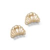 Petite Gilded Mermaid Shell Claw Clips Set