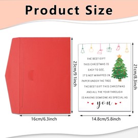 Christmas Cards with Envelopes Christmas Gifts for Women Christmas Gifts for Men Merry Christmas Card for Boyfriend Girlfriend Husband Wife Festival Sweet Christmas Card Daughter Son Stocking Stuffers