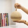PEMAR Natural Wicker Door Stopper with Handle, Rustic Farmhouse Decorative