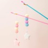 ZAAWUUT 2-Pack Cat Wand Toys,Interactive Play Stick with Elastic Rope