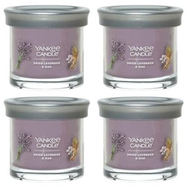 Yankee Candle Small Tumbler Scented Single Wick Jar Candle, Dried Lavender & Oak, Over 20 Hours of Burn Time, 4.3 Ounce (Pack of 4)