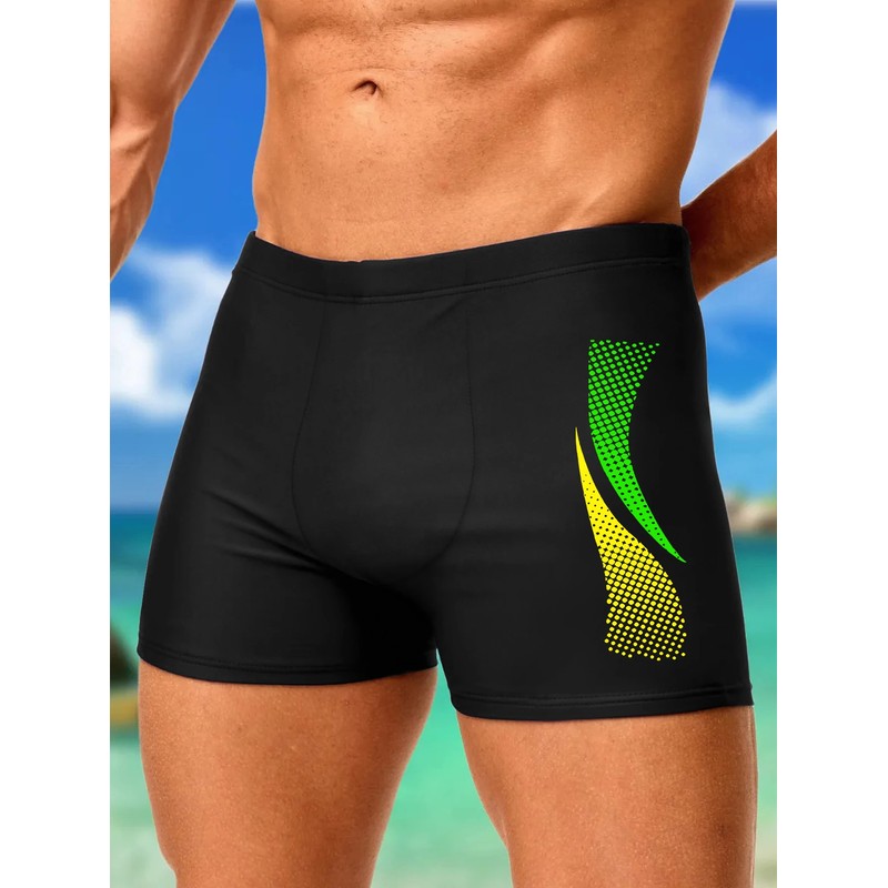 Men’s Quick-Dry Swim Trunks for Beach & Pool – Printed
