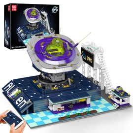 Mould King Spaceship Model Kit, Electric Flying Object Building Block Set with Motor, Collectible Home Decoration Building Set, Creative Play Space Toy Gift for Teens Adults(2053 PCS)