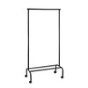 SunnyPoint Rolling Garment Rack with Shelf – Heavy-Duty Metal Clothing