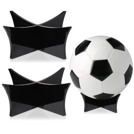Traumarkeu Pack of 2 Football Stands, Football Stand, Basketball Stand, Ball Stand Shelf, Acyal Ball Holder, Ball Holder for Ball Rest (Black)