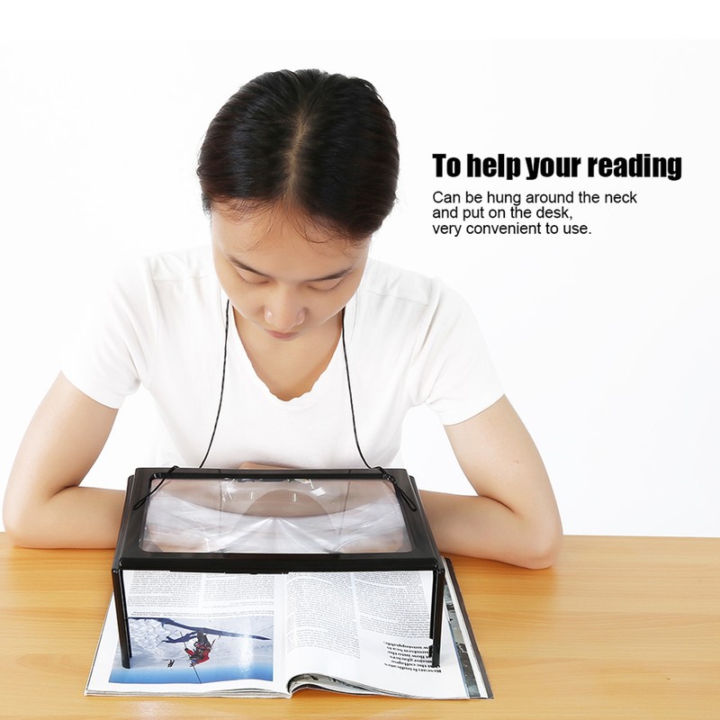 Foldable Ultrathin A4 Full Page Magnifying Glass with 3X Magnifier
