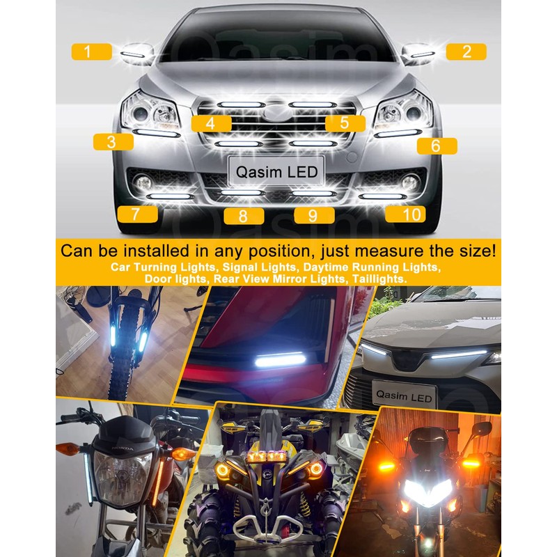 Qasim Daytime Running Light 6in Super Bright for Auto Car