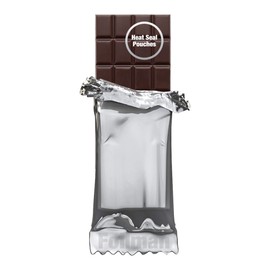 Foilman - Heat Seal Bags (Metallized) For Chocolate Bar Wrapping - Actual bags size 3 x 6 3/8 - Fits Bar Size 2.25 x 5.5 Inches (100 Pack) (Silver)