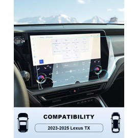 For 2025 Lexus TX Screen Protector - 2025 2024 2023 TX350/TX350h/TX450h+/TX500h Accessories 9H Tempered Glass 14 Inch Navigation Touchscreen Anti-Scratch Reduce Fingerprints High Sensitivity HD Clear
