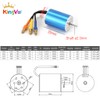 KingVal Replacement 2435 4500KV Sensorless Brushless Motor Shaft 2.0mm with
