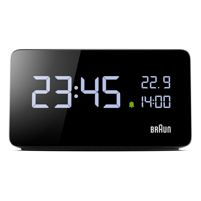 Braun Digital Alarm Clock with LCD Display, 2X USB-C Ports