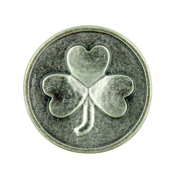 For Each Petal of the Shamrock A Wish Your Way Silver Tone Irish Pocket Token by Lumen Mundi