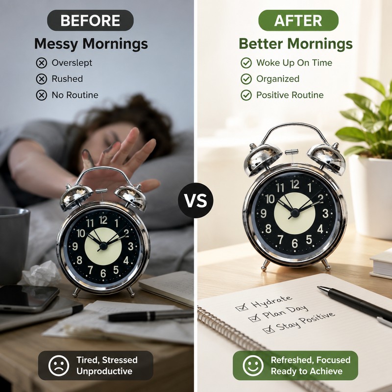 Twin Bell Alarm Clock for Heavy Sleepers – Retro Metal