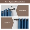 Heavy Curtain Rod,Adjustable Curtain Rod 1 inch Rods for Windows