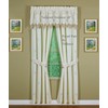 Today's Curtain Verona Reverse Embroidery Tailored Valance, 18", Ecru/Rose