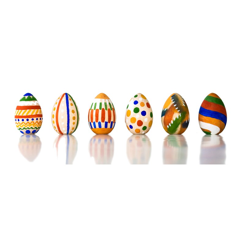 Earth Paints Wooden Egg Craft Kit, 6 CT
