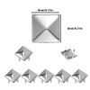 WeddHuis 50 Pieces Square Metal Rivets, Pyramid Spike Rivets, DIY