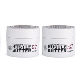 TATTOO HUSTLE BUTTER DELUXE ORIGINAL – Vegan Tattoo Cream 2x30ml | pre- and aftercare balm, natural ingredients, mango, papaya & shea butter, promotes healing, reduces redness & swelling